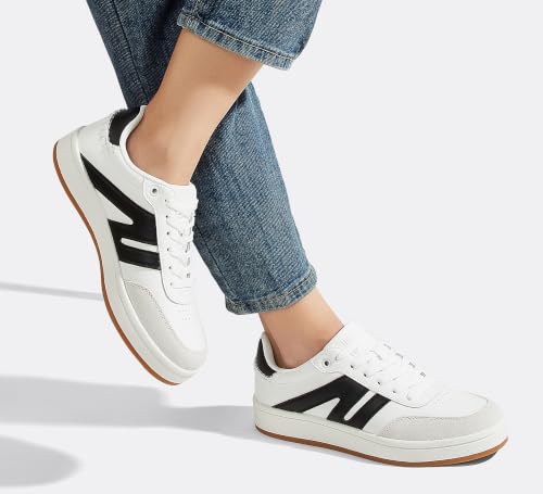 Image of LUCKY STEP Women Retro Gum Sole Fashion Sneakers