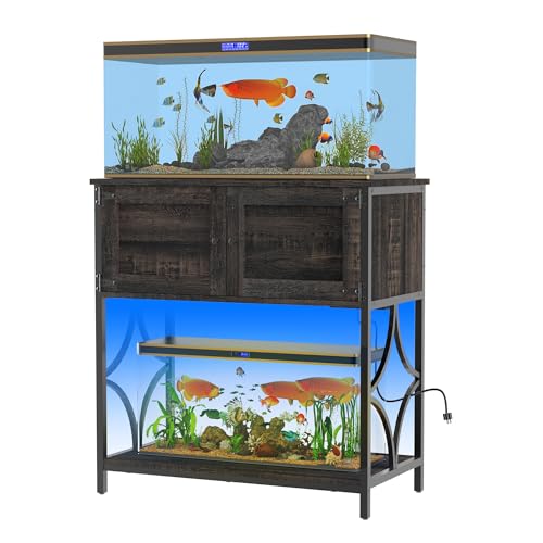UVANIOHOM 20-29 Gallon Fish Tank Stand, Aquarium Stand with Power