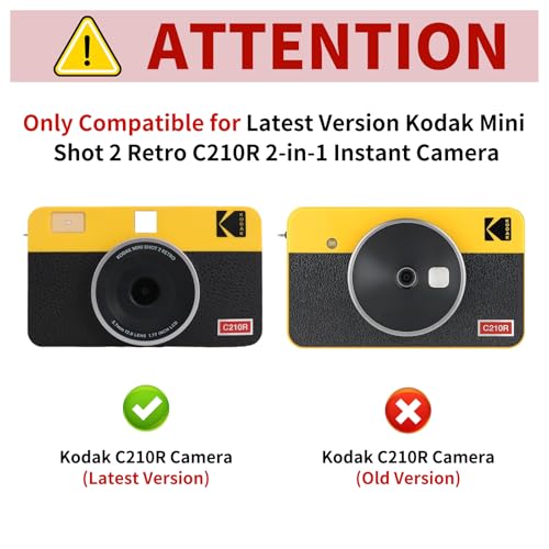 Funda de cuero PU para Kodak Mini Shot 2 Retro C210R marrón miniatura 2