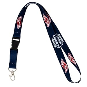Liberty University Lanyard Flames Car Keys ID Badge Holder Keychain Detachable Breakaway Snap Buckle (Blue)