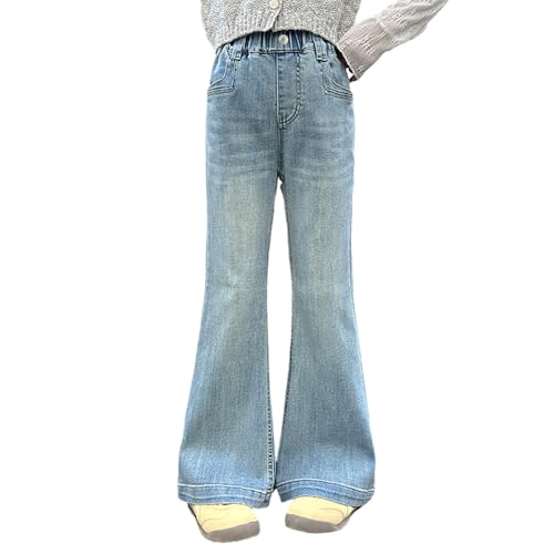 Tween Girls Flared Jeans, Casual Bell Bottom Denim Pants with Back Pockets, Streetwear Flare Leg Pants for Girls3