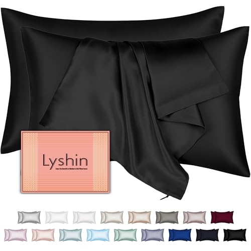 Mulberry Silk Pillow Cases 2 Pack Queen Size 20x30 Inches with Hidden Zipper, Ultra Smooth and Soft Breathable Cooling Silk Satin Pillowcase Set of 2, Better for Hair and Skin, Gifts for Women Men