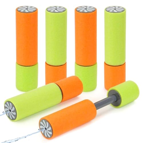 WFKKMEQ Pistole Ad Acqua per Bambini, Pistola Ad Acqua in Schiuma di Colori Misti Pistola Ad Acquas per Giocattoli da Spiaggia Blaster per Piscina Giardino Esterno - 6 Pezzi