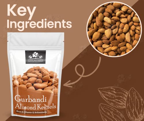 Image of NATURE YARD Orignal Afghan Gurbandi Almond /Badam Giri - 100% Pure & Natural Rich in Oil - 1Kg