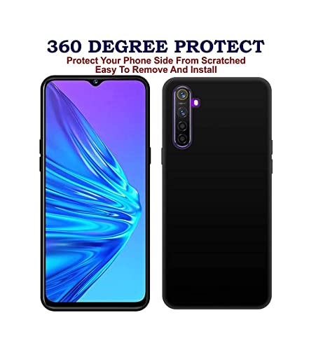Image of ZEDN Mobile Back Case Cover for Realme 6I Mobile Back Cover (Silicone Case|CameraProtection|Black CS2012)