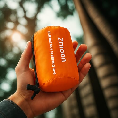 Zmoon Emergency Sleeping Bag Survival Bag, Portable Waterproof Thermal Bivy Sacks,Bivvy Bags,Camping Mylar Sleeping Bag Survival Gear Emergency Blankets Survival Shelter (Orange Pack of 2) - Image 7