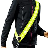 LED Reflektor Gürtel USB Aufladbarer Reflektorband,Gut Sichtbare Reflektoren Kleidung bei Nacht,Nachtlauf-Sicherheitsausrüstungfür Nächtliche Hundespaziergänge,Walking,Laufen und Radfahren.