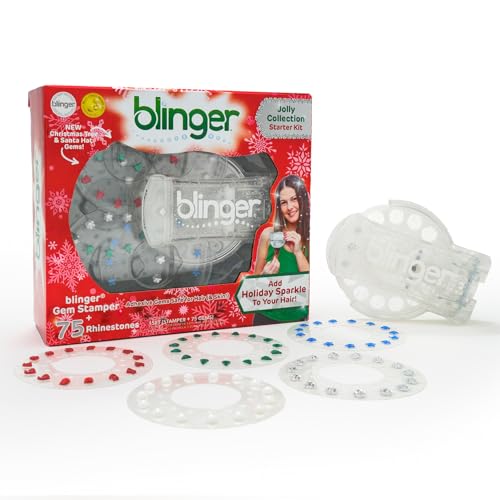 blinger® Jolly Collection Christmas Hair Gem Stamper...