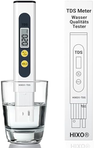 Triple Inlines TDS-Messgerät – PPM Wasserqualitätstester, Digital, 0–9990 Ppm, Mit Klebefläche, Für Leitungswasser
