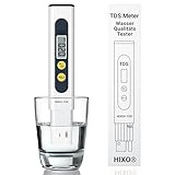HIXO 1x TDS Messgerät (ppm) TDS-Meter mit Titan-Sonde –Wassertester – Wasserqualität für...