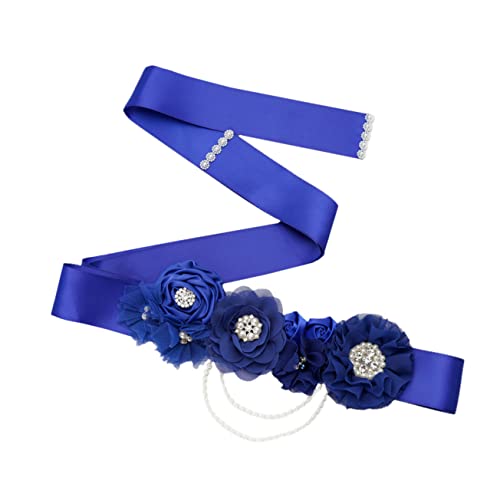 1Pc Pearl Decorated Girdle for Bridal Dress Elegant Flower Shape Waistband for Shower Wedding Party Accessory for Special Occasions