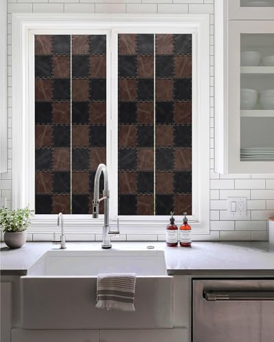 Vinilo decorativo para ventana marrón y negro 17.7x39.3" miniatura 7