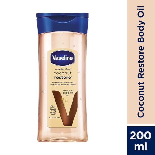 Image of Vaseline Intensive Care Coconut Restore Body Oil | with Coconut Oil | Deep Moisture for Dry Skin | 200 ML