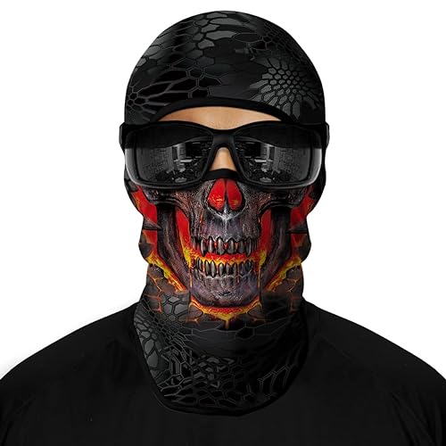 Image of Skull Full ski Mask, 3D Balaclava, UV Sun Protection,Motorcycle /Ski /Scarf /Cycling /Fishing for Men