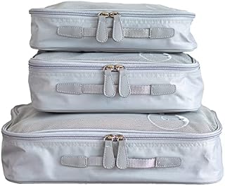 Total Wardrobe Care Travel Packing Cubes For Suitcases, Set of 3. Premium Luggage Organizers With Mesh Top For Ventilation and Zipper, Ideal For Clothes, Toiletries And Travel Accessories