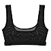 Hansber Womens Mesh Sheer See Through Tank Tops Vest Sexy Wire Free Bralette Bra Sleeveless Bustier Black X-Large