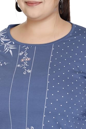 Image of Women Printed Full Sleeve Cotton Tshirt with Side Slits & Pocket | Small - 7XL Size