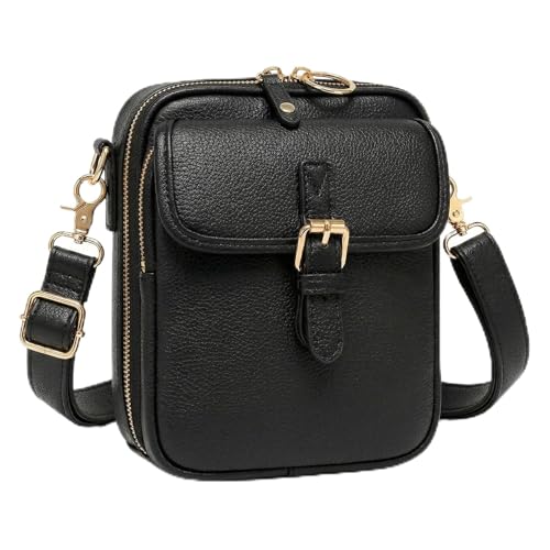 WITERY Small Crossbody Bag for Women Vegan Leather Anti-Theft Messenger