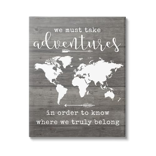 Stupell Industries Take Adventures Map, 16 x 20 Inch Canvas Wall Art
