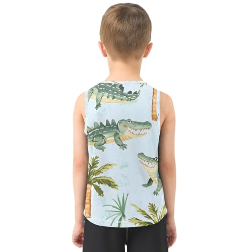 Boys' Tank Top Shirt Palm Tree Crocodile Pattern Sleeveless T-Shirts3