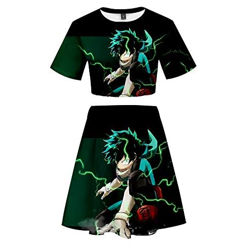 Conjunto Crop Tops + Faldas Skater My Hero Academia 3D Cover
