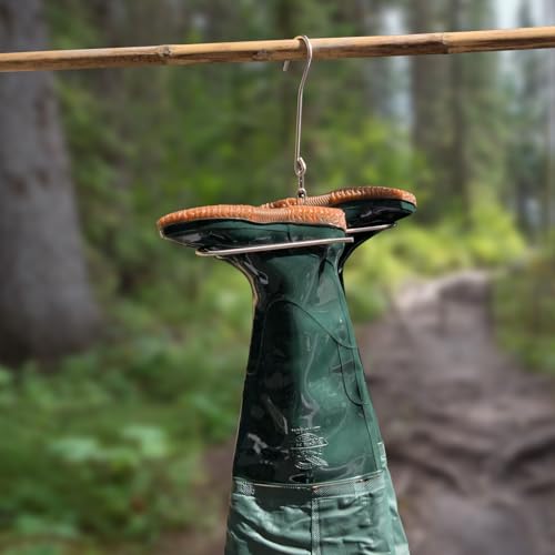 Image of 1Pack Fishing Waders Boot Hangers, Stainless Steel Wading Boots Hanger, Wader Hangers for Drying Fishing /Hunting Waders, Boot Drying and Storage Drying