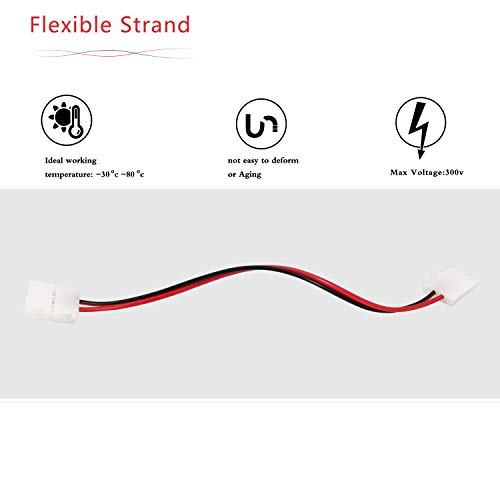 15/Pack Led Light Strip Extension Connector Awsom 2 Pin 8Mm Led Connector Strip To Strip Any Angle Compatible With Single Color Smd 3528 Led Strip Lights #TOP2