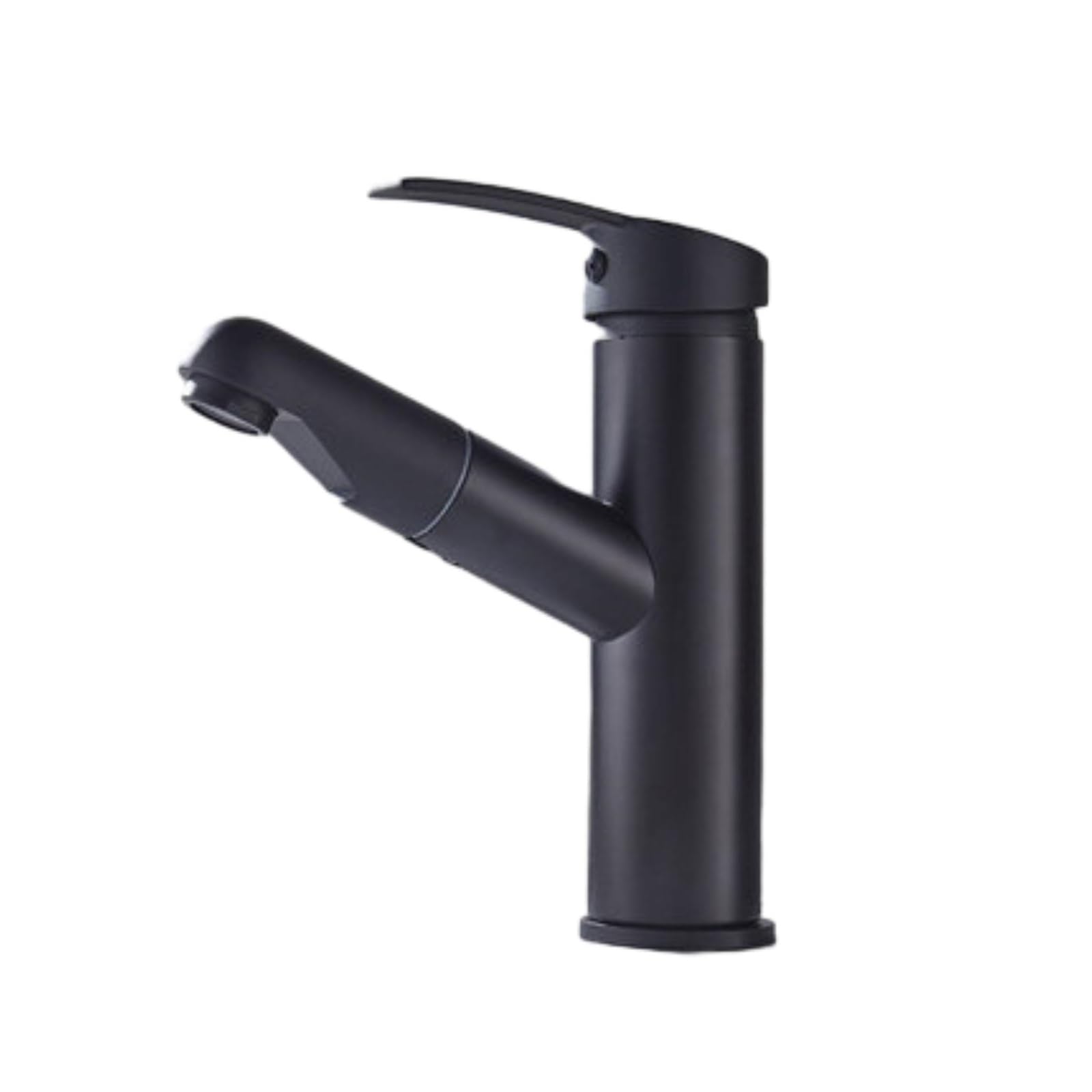 ZYCHSJXA Mixer Taps Copper Kitchen Faucet Hot and Cold Swivel Pull-Out Vegetable Sink Splash-Proof Black 304