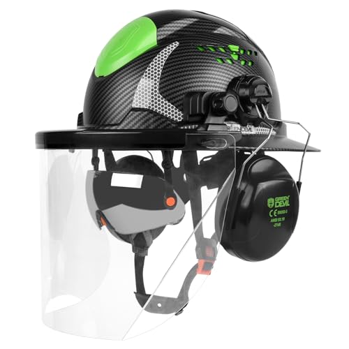 GREEN DEVIL Industrial Chainsaw Helmet Face Shield Built in