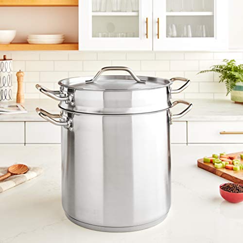 Winware Ssdb-16S Stainless 16 Quart Steamer/Pasta Cooker With Cover, Stainless Steel #TOP6