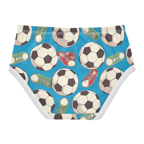 Wusikd Soccer Girls' Underwear Cotton Balls Shoes Girls Briefs Soft Toddler Underwear 2T2
