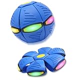 Dongcill Magische Fliegende Untertasse, 2026 Neuer Magischer Ball mit 6 Lichtern, Magischer Untertasse für Dual-Form, Hüpfball Bouncy Ball zur Förderung der motorischen Reflexe, Hundespielzeug