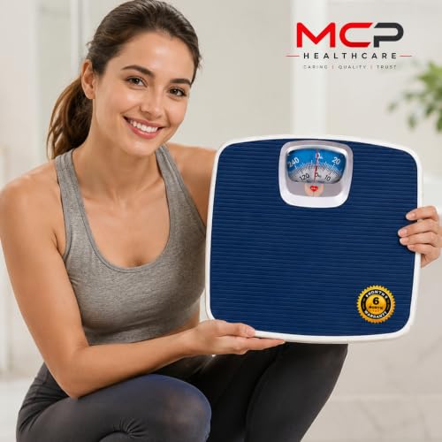 Image of MCP Healthcare Mechanical Personal Weight Machine for body weight measures upto 130kg Analog Precision Bathroom weighing scale,fitness, Accuracy 100g