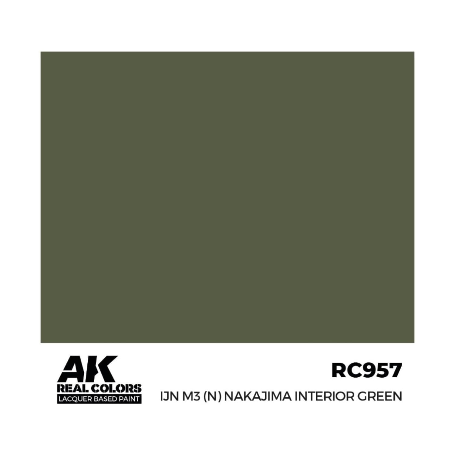 AK Interactive RC957 IJN M3 (N) Nakajima Interior Green 17ml Real Colours Paint