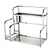 Scaffale per spezie in Acciaio Inossidabile Scaffale da Cucina Scaffale per coltelli da Pavimento a 2 Strati Bacchette Rack per Tagliere Multiuso,43 * 22 * 42cm