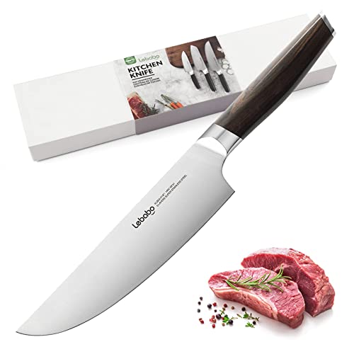 Lebabo Kitchen Knife- Professional 8 Inch Chef's Knife, 7 Inch Santoku Knife And 5.5 Inch Utility Knife- Sus304 5-Layer Clad Stainless Steel- Ultra Sharp Kitchen Knife For Meat Food Vegetable #TOP1