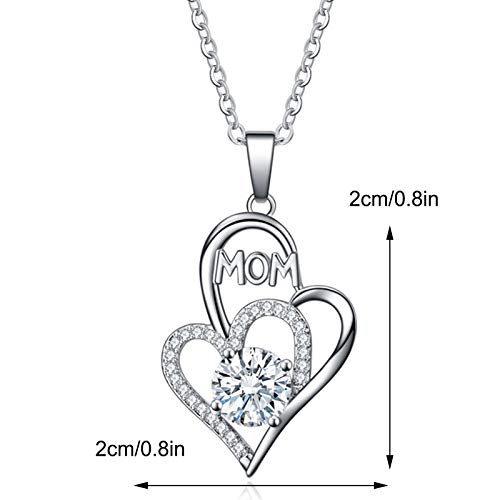 Collier Saint-Patrick Femmes Pendentif Coeur Maman Bijoux Double Rang - 2