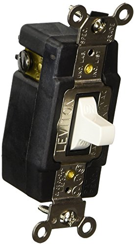 Interrupteur Leviton 15A commande éclairage unipolaire toggle blanc