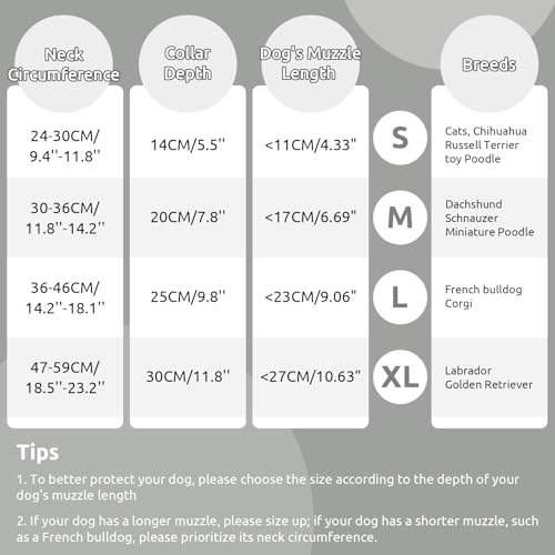 Halskrause Hund Weich Nach OP, Verstellbarer Anti Leckschutz Hund, Leichter Hundekragen, Leicht Halskrausen für Hunde, Schutzkragen für Kleine Hunde (Grau,S)