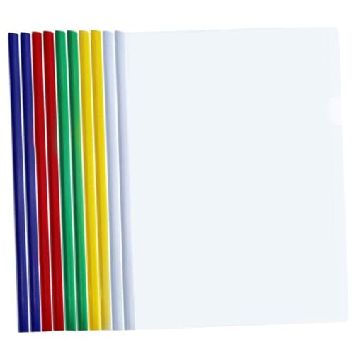 HORIALENCE 10個大容量スライドバー付きファイル 資料整理や文書保護に 教師 学生 オフィスワーカー向け 軽量 持ち運び便利 耐久性あり