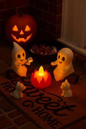 Ghost Campfire Night Light – Glowing LED Halloween Spooky Table Lamp - image 4