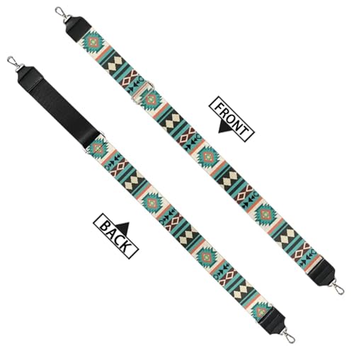 Image of Talayituse Aztec American Tribal Geometric Print Shoulder Strap Wide Purse Bag Strap Adjustable Replacement Belt Luggage Crossbody Shoulder Bag Strap for Women Girls