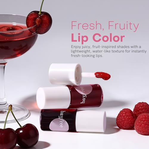 bayfree Lip Stain Cheek Tint Set Farben Lippenstift Wasserfester Lipmarker Leicht Liquid Lipgloss Natural Mattes Finish Non-stick Cup (Made into Jam)