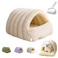 【Snug Winter Warmth & Comfort】Surround your cat with soft, thick plush that naturally retains body heat, offering a cozy and warm hideaway during cold days. The semi-enclosed design provides extra insulation for restful naps 【Safe & Private Retreat】T...