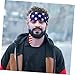 VICASKY Men Funny Wig Hat with Headband Short Hair Fashion Headpiece for Outdoor Parties and Events Flag Design