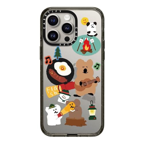 Coque iPhone 15 Pro Max antichoc CASETiFY Impact transparente et noire