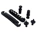 Greenten Black Roller Saddle Tune-O-Matic Guitar Bridge Tailpiece for Gibson Les Paul Electric Guitar Replacement Bridge