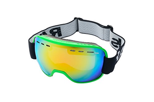 Gafas de esquí y snowboard con doble cristal esférico antiniebla compatible con casco