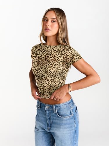 Image of Trendy Queen Womens Boat Neck Tops Short Sleeve Shirts | Compression Basic Tops,Y2K Aesthetic Slim Fit,Professional Business Casual, Polished Teacher Outfits
