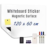 HeatPomelo Tableau Blanc Magnétique Effaçable – 120 x 60 cm | Film Autocollant Adhésif Tableau Velleda Mural pour Maison, Bureau, Porte
